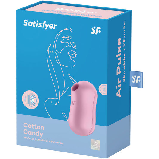 SATISFYER - STIMULÁTOR A VIBRÁTOR S VZDUCHEM A CUKROVOU VATOU, ŠEŘÍKOVÁ
