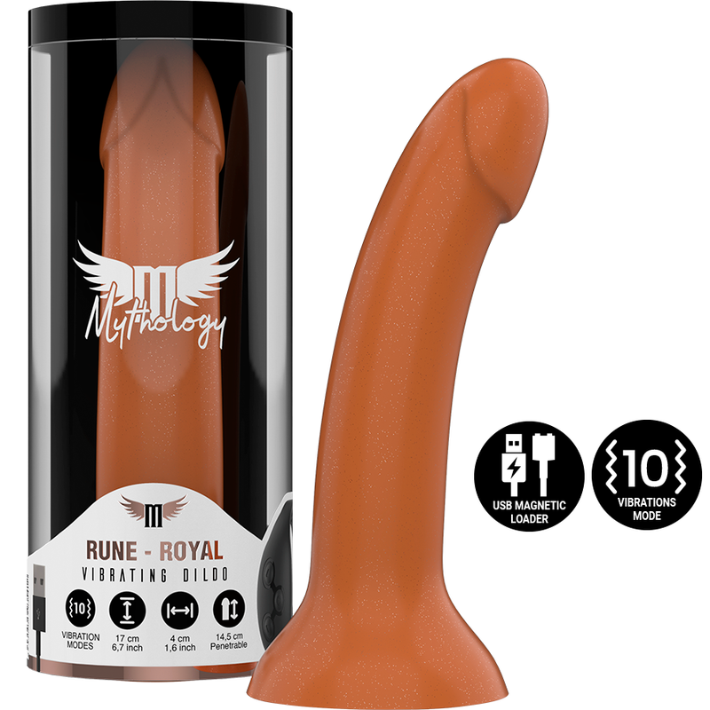 MYTHOLOGY - RUNE ROYAL DILDO M - VIBRÁTOR KOMPATIBILNÍ S BEZDRÁTOVOU TECHNOLOGII WATCHME