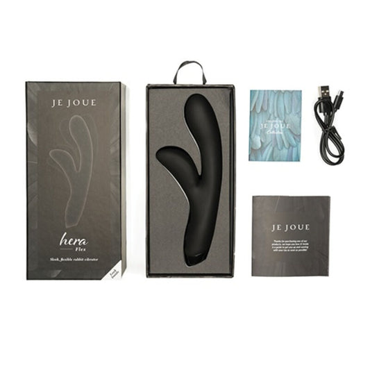 JE JOUE - HERA FLEX RABBIT VIBRATOR - ČERNÝ