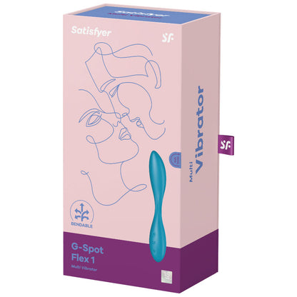 SATISFYER - MULTIFUNKČNÍ VIBRÁTOR G-SPOT FLEX 1 MODRÝ