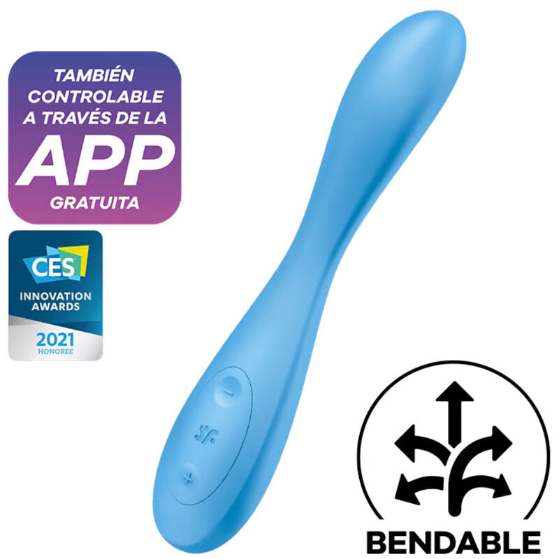 SATISFYER - APLIKACE S MULTIVIBRATOREM G-SPOT FLEX 4+ MODRÁ