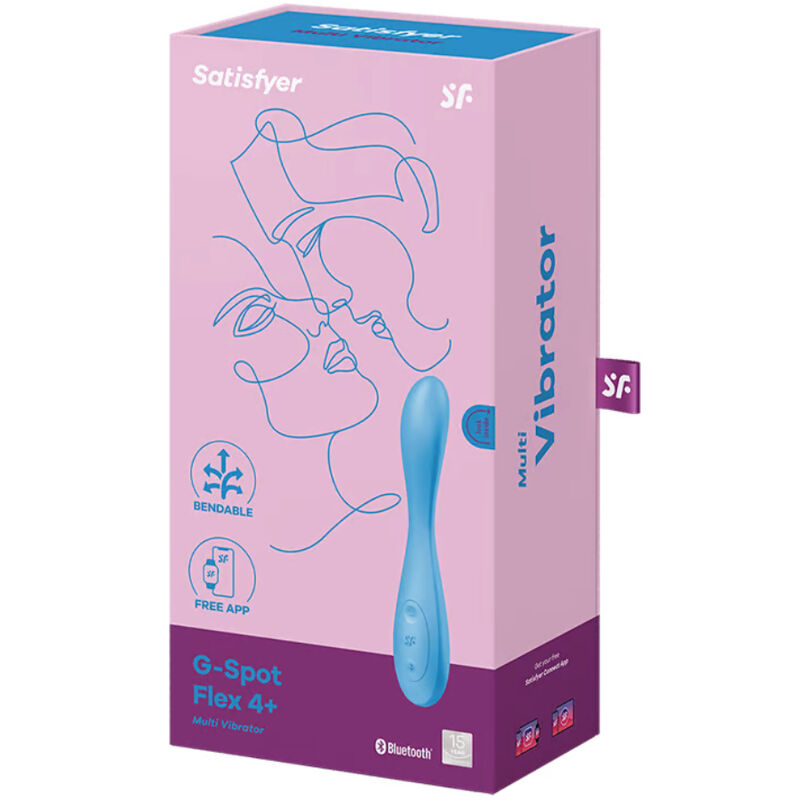 SATISFYER - APLIKACE S MULTIVIBRATOREM G-SPOT FLEX 4+ MODRÁ
