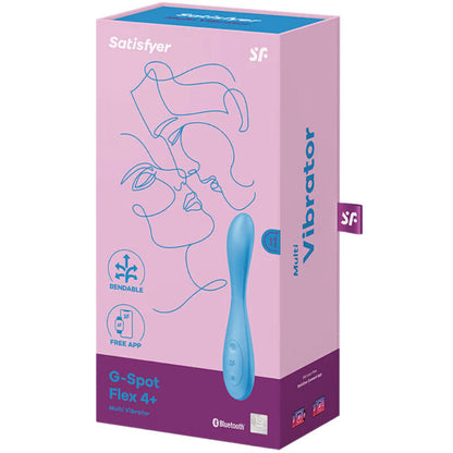 SATISFYER - APLIKACE S MULTIVIBRATOREM G-SPOT FLEX 4+ MODRÁ
