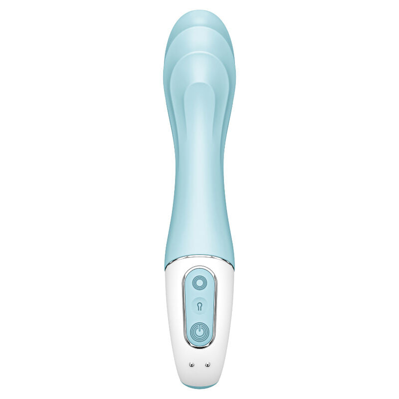 SATISFYER - VIBRAČNÍ ČERPADLO 5+ NAFUKOVACÍ VIBRAČNÍ ČERPADLO PRO G-BOD S APLIKACÍ MODRÝ