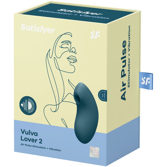 SATISFYER - VULVA LOVER 2 AIR PULSE STIMULÁTOR A VIBRATOR MODRÝ