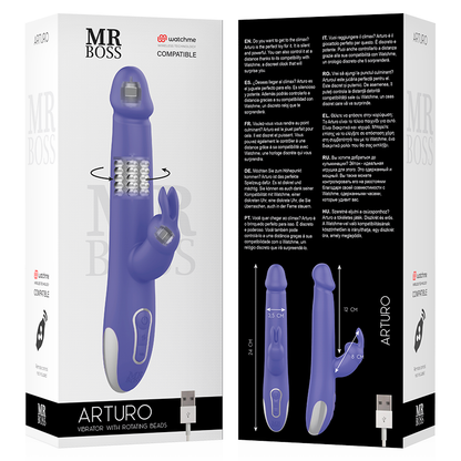MR BOSS - ARTURO VIBRÁTOR A ROTAČNÍ SYSTÉM KOMPATIBILNÍ S BEZDRÁTOVOU TECHNOLOGII WATCHME