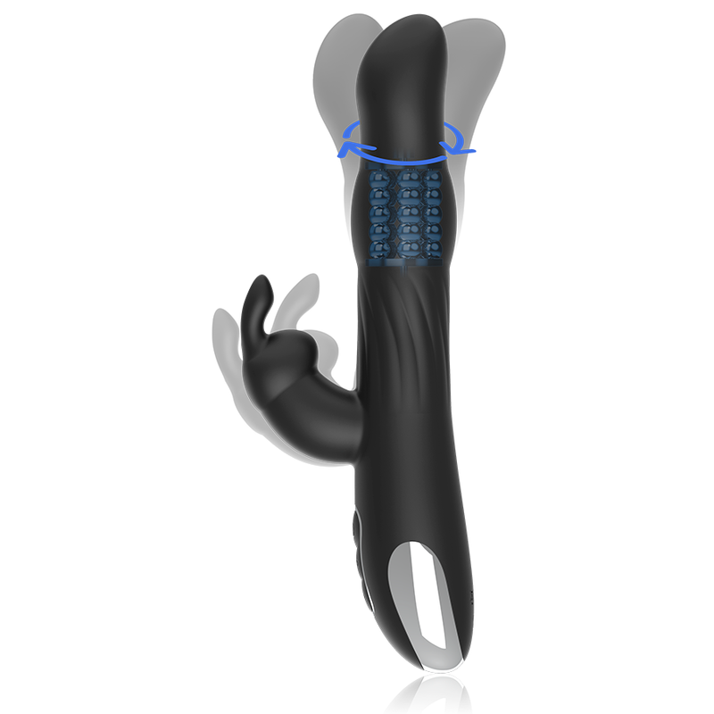BRILLY GLAM - VIBRÁTOR A ROTAČNÍK MOEBIUS RABBIT KOMPATIBILNÍ S BEZDRÁTOVOU TECHNOLOGII WATCHME