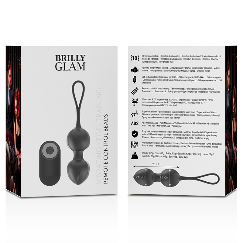 BRILLY GLAM - VIBRAČNÍ KEGELOVY KOROLKY S DÁLKOVÝM OVLÁDÁNÍM