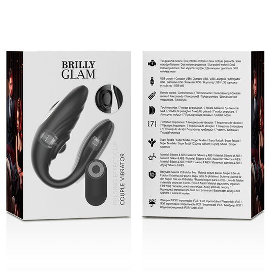 BRILLY GLAM - PULZUJÍCÍ A VIBROVACÍ DÁLKOVÝ OVLADAČ PRO PÁR