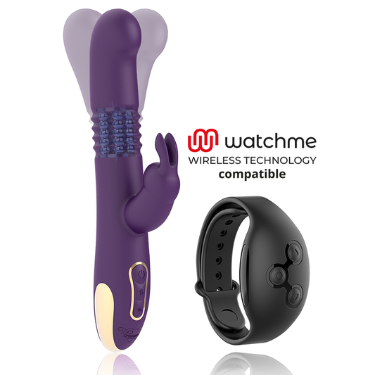 POKLAD - BASTIAN RABBIT NAHORU A DOLŮ, ROTAČNÍ A VIBRÁTOR KOMPATIBILNÍ S BEZDRÁTOVOU TECHNOLOGII WATCHME