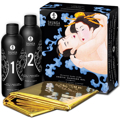 SHUNGA - ORIENTÁLNÍ EROTICKÝ MASÁŽNÍ GEL TĚLO NA TĚLO S EXOTICKÝM OVOCEM 
