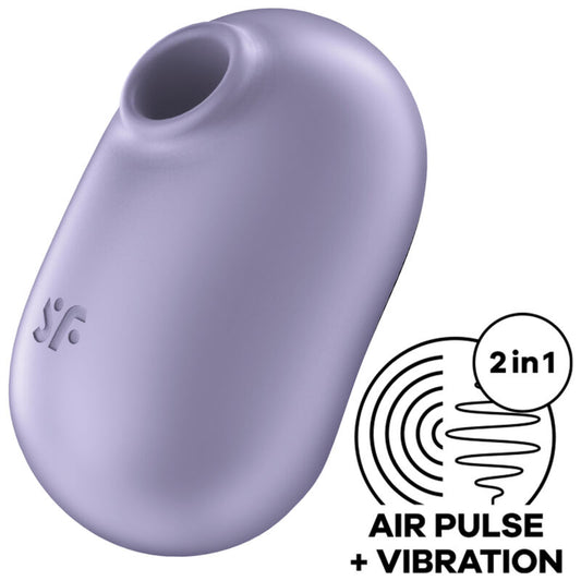 SATISFYER - PRO TO GO 2 DVOJITÝ VZDUCHOVÝ PULZNÍ STIMULÁTOR A VIBRÁTOR FIALOVÝ