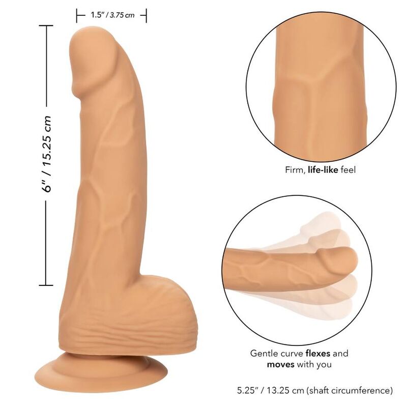 CALEXOTICS - SILIKONOVÉ PĚNY 15,24 CM, KŮŽE