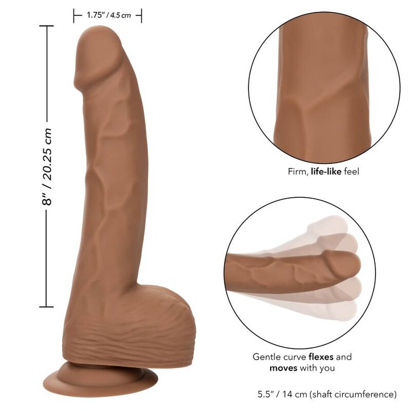 CALEXOTICS - SILIKONOVÉ PĚNY 20,32 CM HNĚDÉ