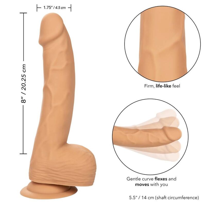 CALEXOTICS - SILIKONOVÉ PĚNY 20,32 CM, KŮŽE
