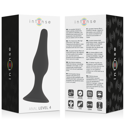 INTENSE - ANÁLNÍ ÚROVEŇ 4 15,5 CM ČERNÝ