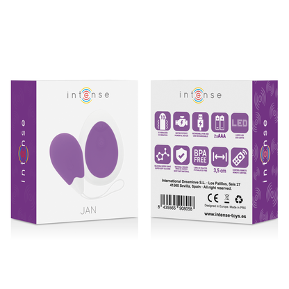 INTENSE - VIBRAČNÍ VAJÍČKO S DÁLKOVÝM OVLÁDÁNÍM JAN LILAC