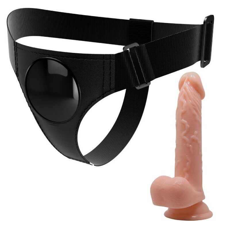 PRETTY LOVE - POSTROJ UNIVERZÁLNÍ POSTROJ S DILDEM KEVIN 19 CM PŘÍRODNÍ