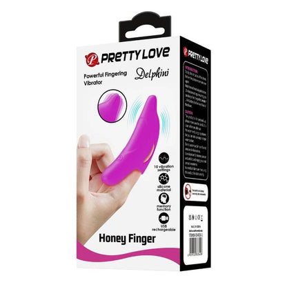 PRETTY LOVE - DELPHINI VÝKONNÝ FIALOVÝ STIMULÁTOR PRSTŮ