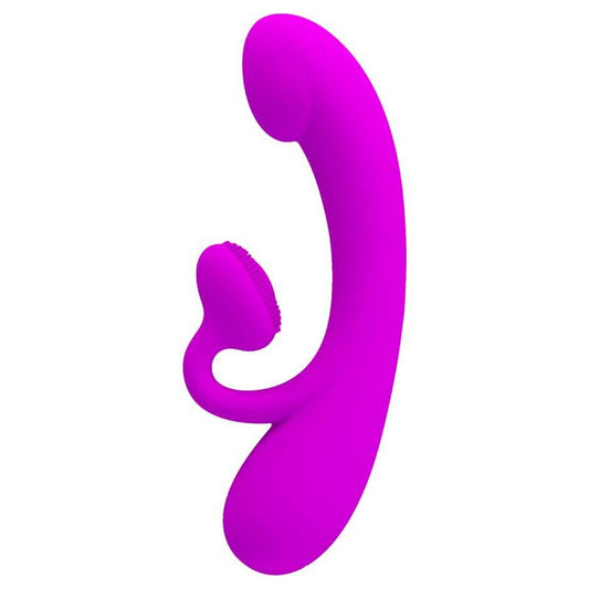 PRETTY LOVE - UPŘÍMNÝ SILIKONOVÝ VIBRAČNÍK NA KLITOR A PŘÍSAVKA PURPLE