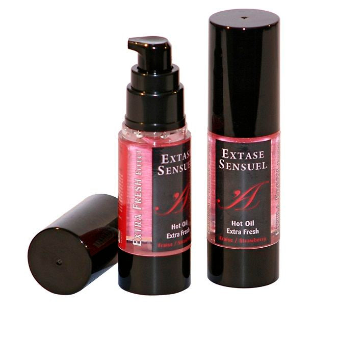 EXTASE SENSUAL - MASÁŽNÍ OLEJ S EXTRA SVĚŽÍM JAHODOVÝM EFEKTEM 30 ML