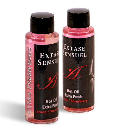 EXTASE SENSUAL - MASÁŽNÍ OLEJ S EXTRA SVĚŽÍM JAHODOVÝM EFEKTEM 100 ML