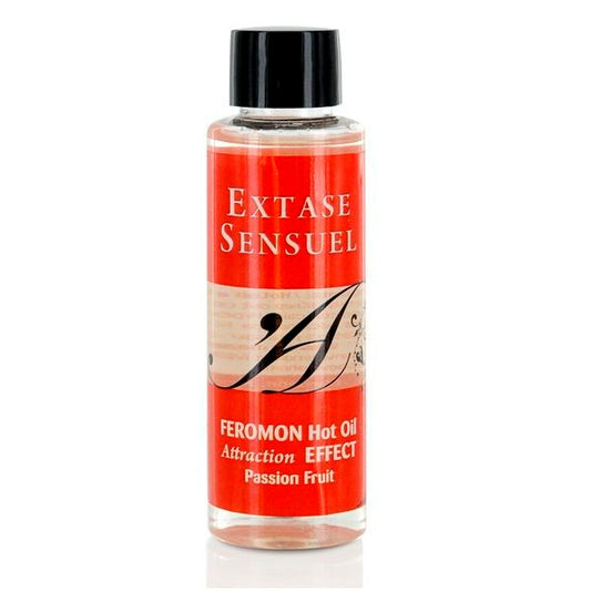 EXTASE SENSUAL - MASÁŽNÍ OLEJ S TEPLÝM EFEKTEM A FEROMONY Z MUČENKY 100 ML
