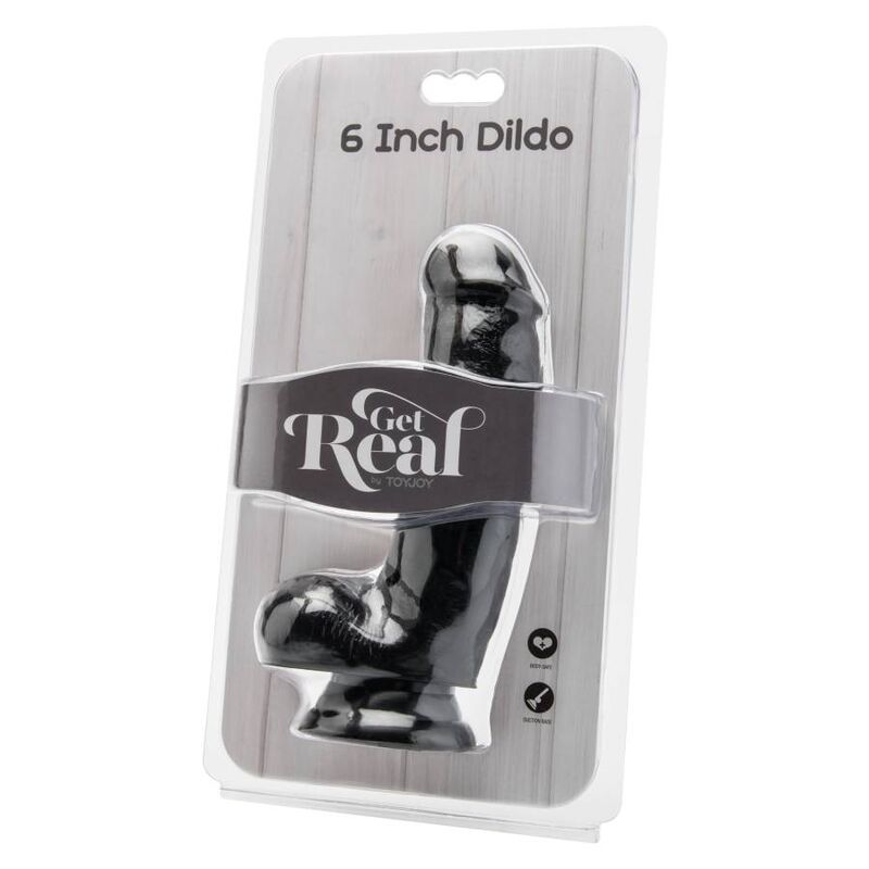 ZÍSKEJTE REÁL - DILDO 12 CM S KOULEMI ČERNÝ