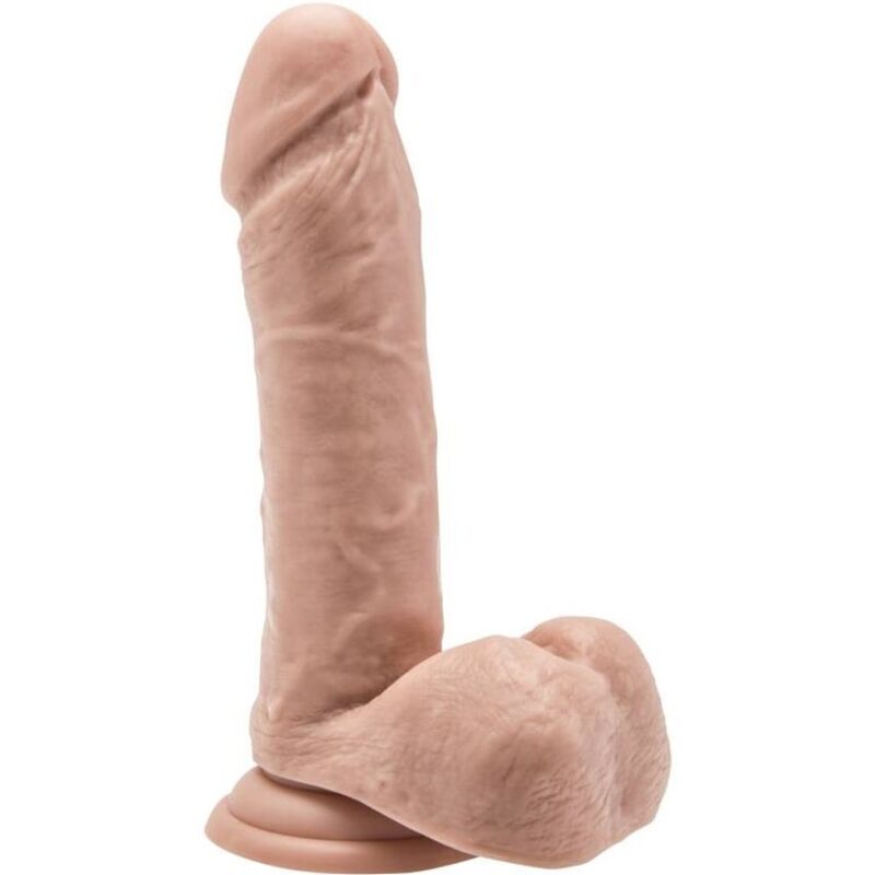 ZÍSKEJTE REÁL - DILDO 18 CM S KŮŽÍ NA KOULE