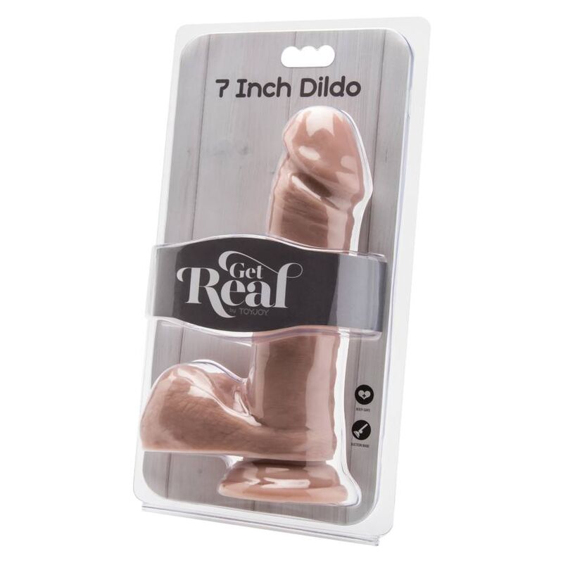 ZÍSKEJTE REÁL - DILDO 18 CM S KŮŽÍ NA KOULE