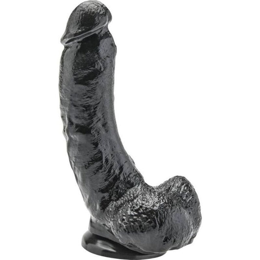 GET REAL - DILDO 20,5 CM S KOULEMI ČERNÝ