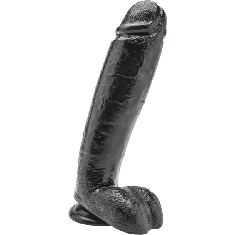GET REAL - DILDO 25,5 CM S KOULEMI ČERNÝ