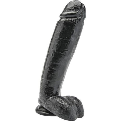 GET REAL - DILDO 25,5 CM S KOULEMI ČERNÝ