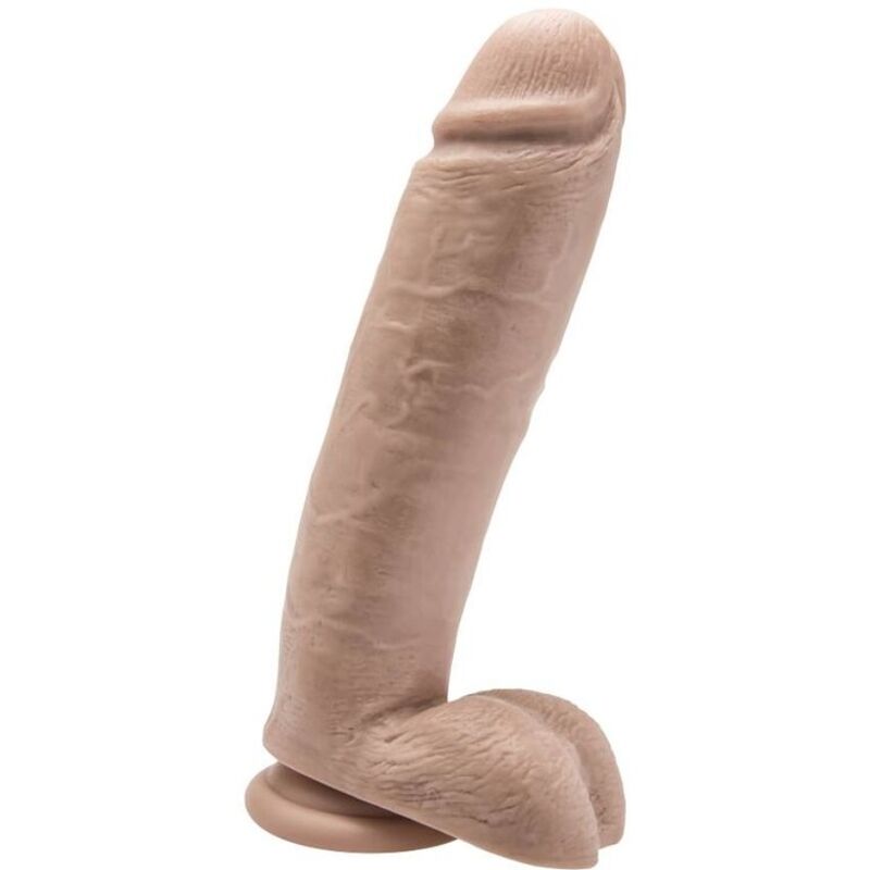 ZÍSKEJTE REÁL - DILDO 25,5 CM S POVRCHOVÝMI MATERIÁLY NA KOULE