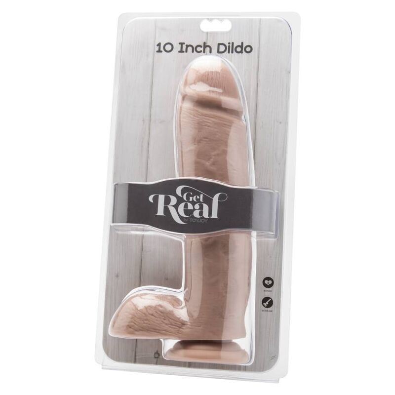 ZÍSKEJTE REÁL - DILDO 25,5 CM S POVRCHOVÝMI MATERIÁLY NA KOULE