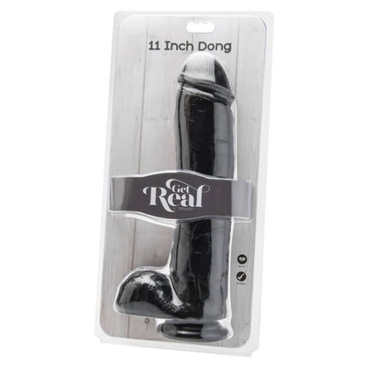 ZÍSKEJTE REÁL - DILDO 28 CM S KOULEMI ČERNÝ