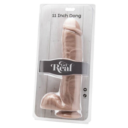 ZÍSKEJTE REÁL - DILDO 28 CM S KŮŽÍ NA KOULE