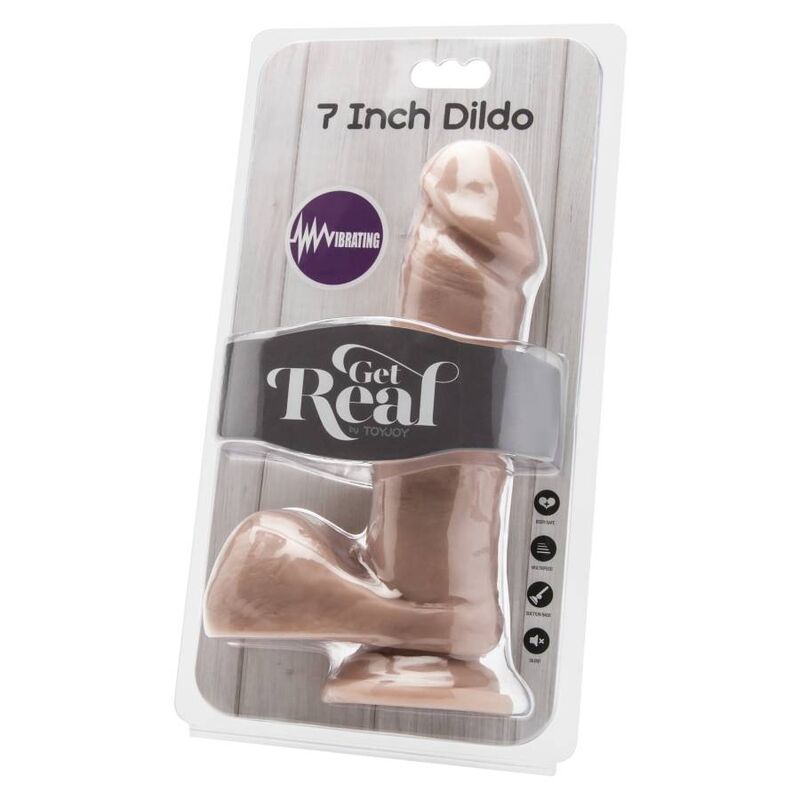 ZÍSKEJTE REÁL - DILDO 18 CM S KOULEMI A VIBRÁTOREM