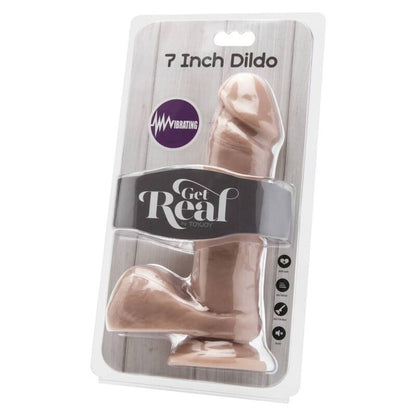 ZÍSKEJTE REÁL - DILDO 18 CM S KOULEMI A VIBRÁTOREM