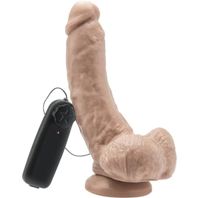 ZÍSKEJTE REÁL - DILDO 20,5 CM S KOULEMI A VIBRÁTOREM