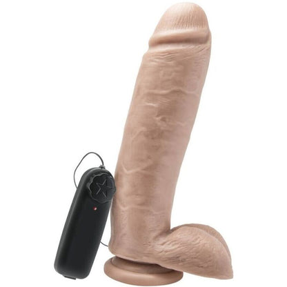 ZÍSKEJTE REÁL - DILDO 25,5 CM S KOULEMI A VIBRÁTOREM