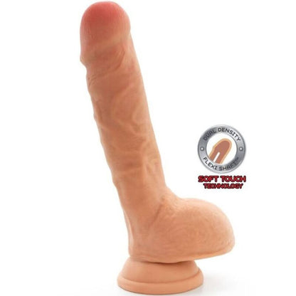 ZÍSKEJTE REÁL - DVOJITÁ HUSTOTA DILDA 25,5 CM S KOULEMI SKIN