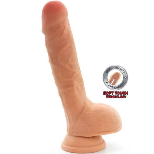 ZÍSKEJTE REÁL - DVOJITÁ HUSTOTA DILDA 25,5 CM S KOULEMI SKIN