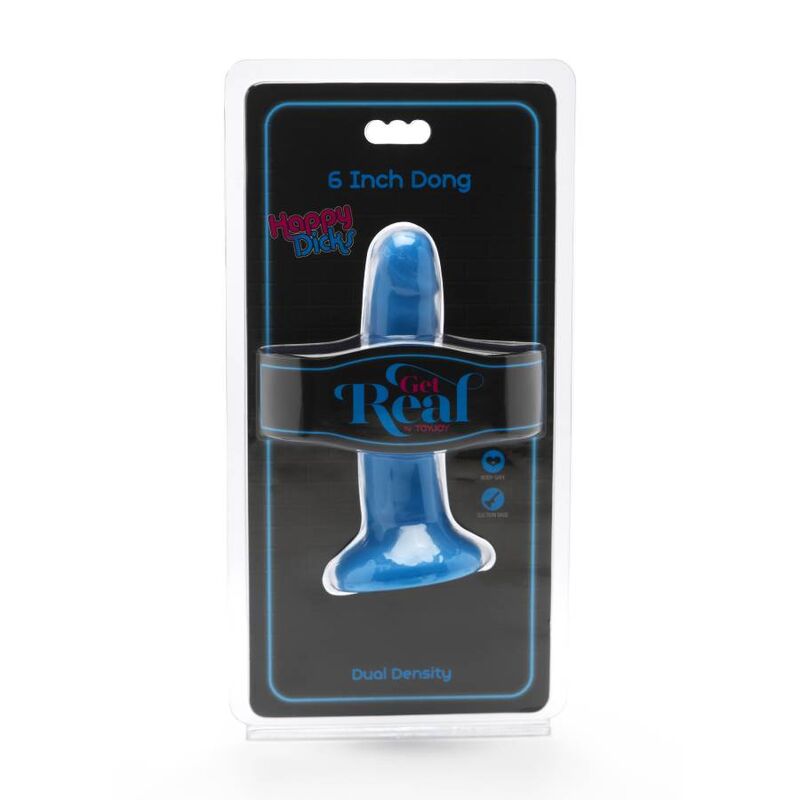 ZÍSKEJTE REÁL - HAPPY DICKS DONG 12 CM MODRÝ