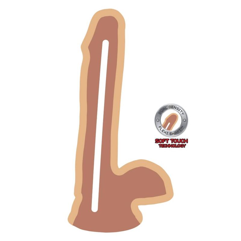 ZÍSKEJTE REÁL - DVOJITÁ HUSTOTA DILDA 17 CM KOULE SKIN