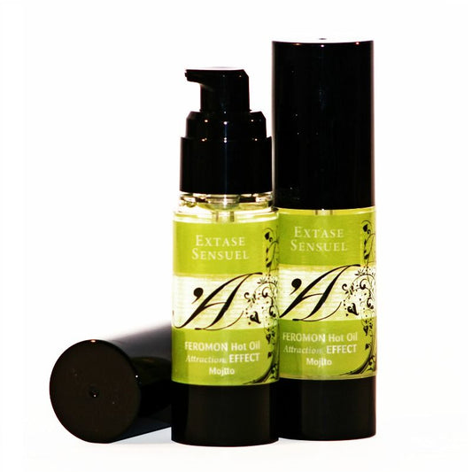 EXTASE SENSUAL - MASÁŽNÍ OLEJ S TEPLÝM EFEKTEM A MOJITO FEROMONY 30 ML
