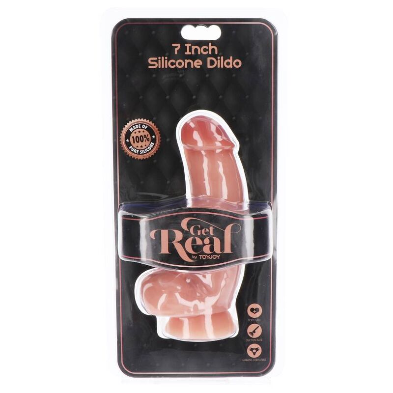 SILIKONOVÉ DILDO 18 CM S KOULEMI SKIN