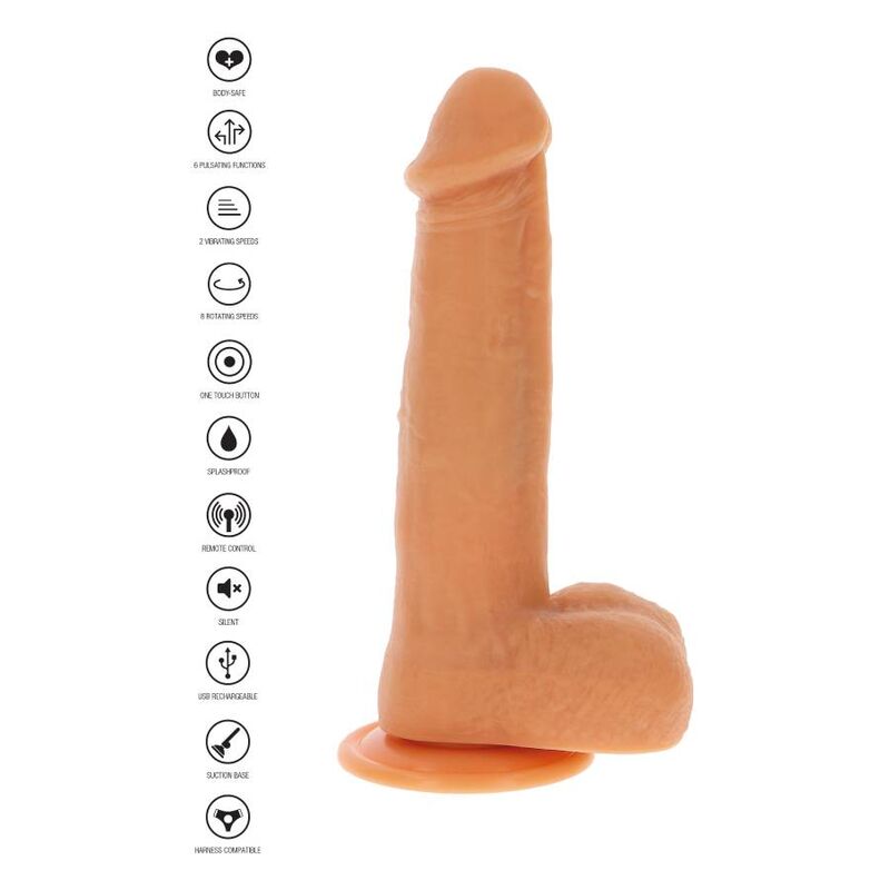 ZÍSKEJTE SKUTEČNOST - ROTUJÍCÍ KORÁLKY VIBRAČNÍ DILDO KŮŽE