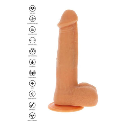 ZÍSKEJTE SKUTEČNOST - ROTUJÍCÍ KORÁLKY VIBRAČNÍ DILDO KŮŽE