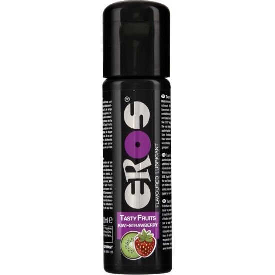 EROS - LUBRIKANT S PŘÍCHUTÍ CHUTNÉHO OVOCE KIWI-JAHODA 100 ML